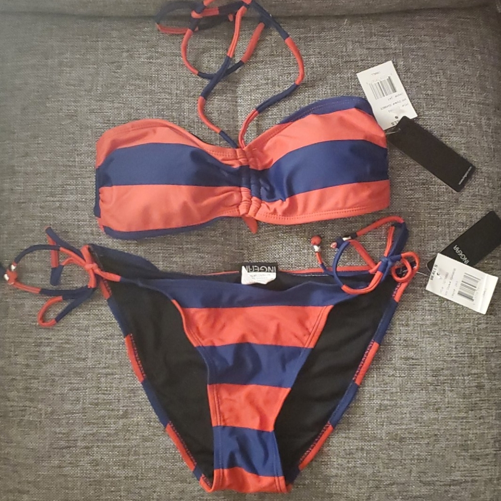 Ingear Striped Bikini S Small NWT